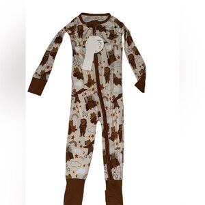 Little Sleepies BRAND NEW WITH TAGS Bear Convertible Onesie Bamboo Pajamas PJ